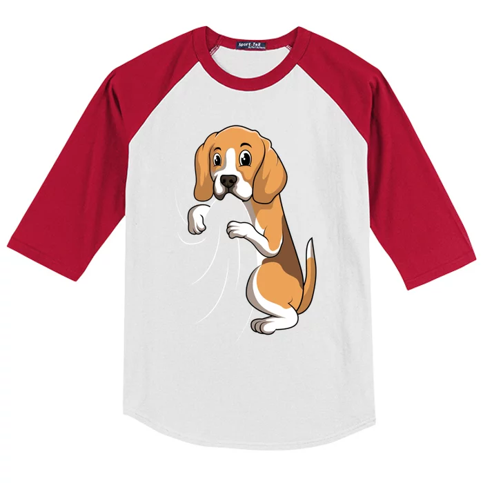 Beagle Dog Mom Women Kids Colorblock Raglan Jersey