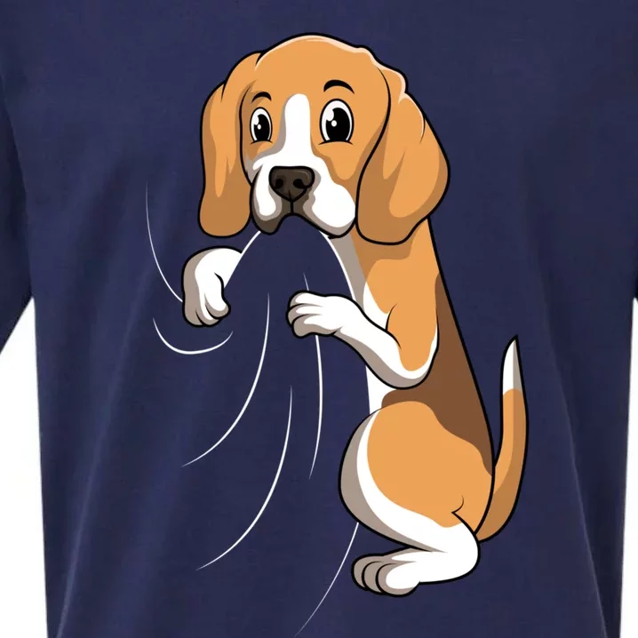 Beagle Dog Mom Women Sueded Cloud Jersey T-Shirt