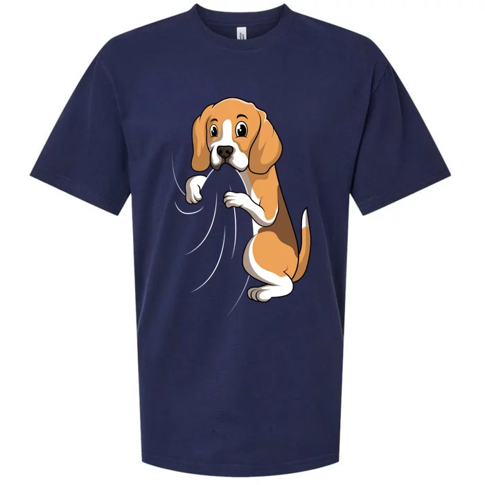 Beagle Dog Mom Women Sueded Cloud Jersey T-Shirt