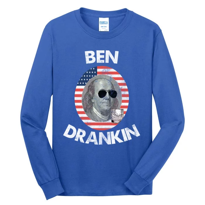 Ben Drankin Meaningful Gift 4th Of July Gift Beer Party Gift Tall Long Sleeve T-Shirt