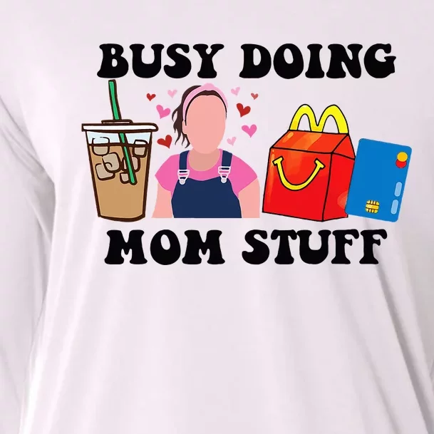 Busy Doing Mom Stuff Mommy Est 2023 Cooling Performance Long Sleeve Crew