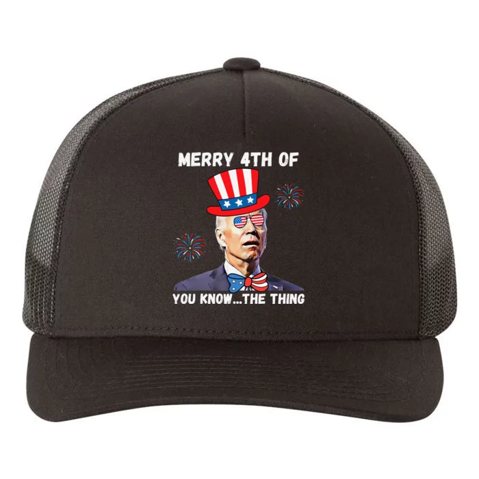 Biden Dazed Merry 4th Of You Know The Thing 4th Of July Yupoong Adult 5-Panel Trucker Hat