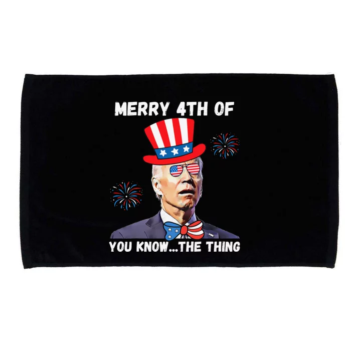 Biden Dazed Merry 4th Of You Know The Thing 4th Of July Microfiber Hand Towel