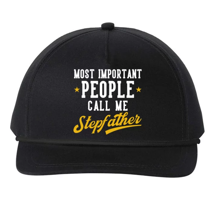 Bonus Dad Most Important Call Me Stepfather Stepdad Gift Snapback Five-Panel Rope Hat