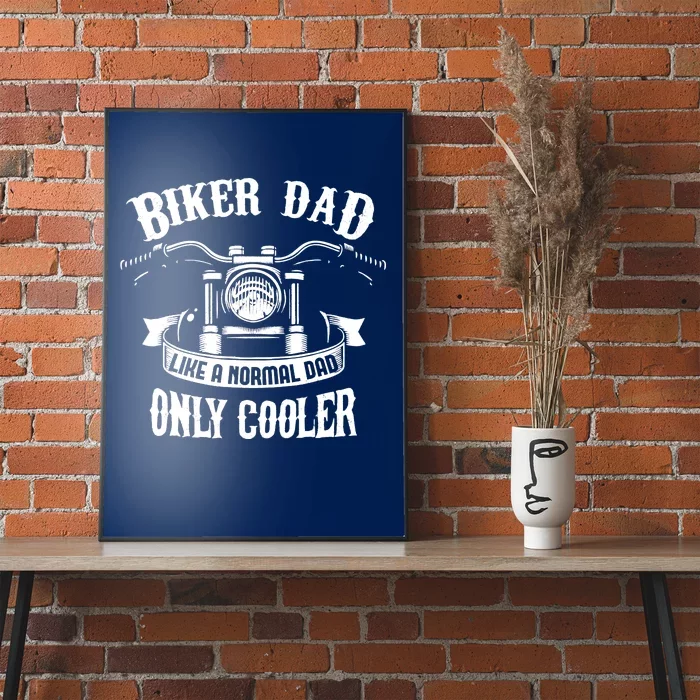 Biker Dad Motorcycle Father's Day Design for Fathers Poster