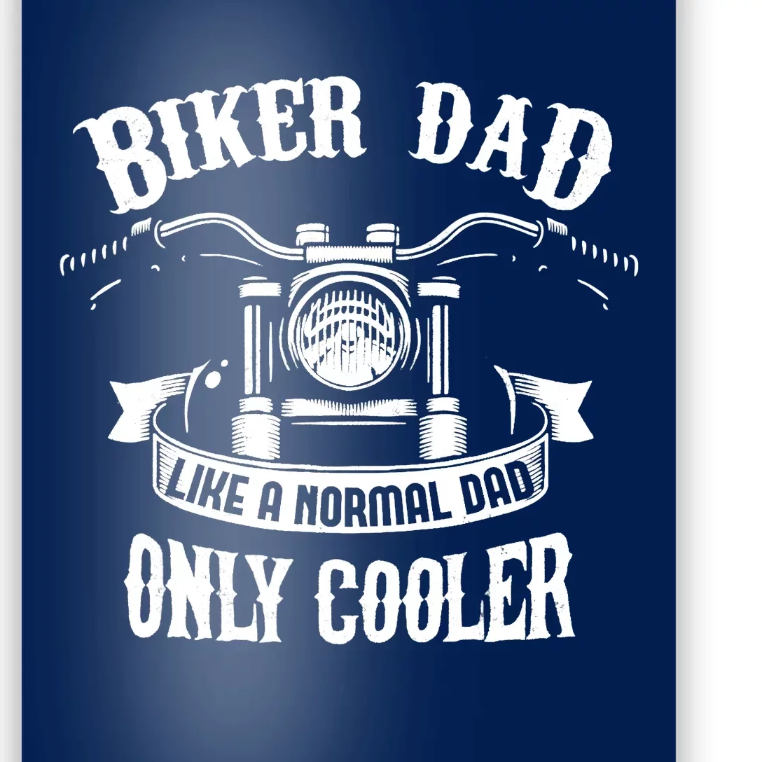 Biker Dad Motorcycle Father's Day Design for Fathers Poster