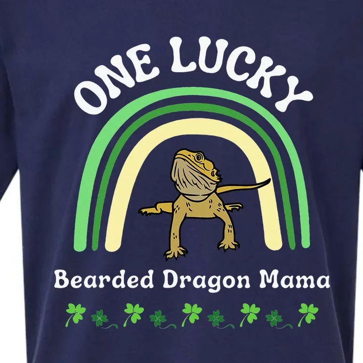 Bearded Dragon Mom Reptile funny St Patrick's Day Sueded Cloud Jersey T-Shirt