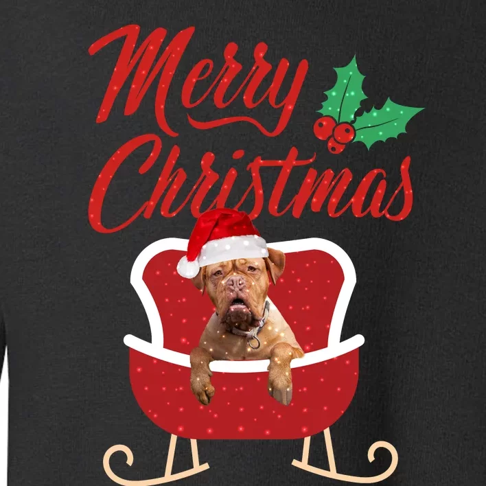 Bordeaux Dog Merry Christmas Design For The Holiday Season! Toddler Sweatshirt