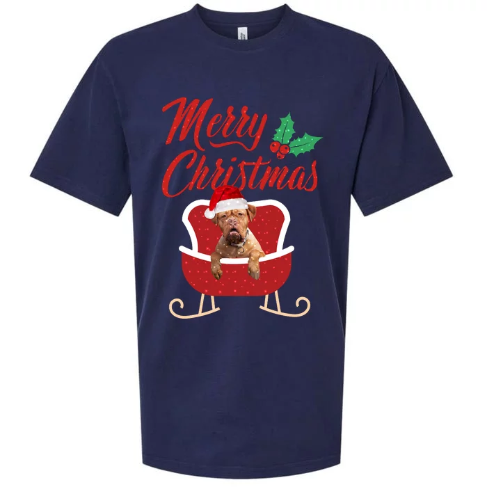 Bordeaux Dog Merry Christmas Design For The Holiday Season! Sueded Cloud Jersey T-Shirt