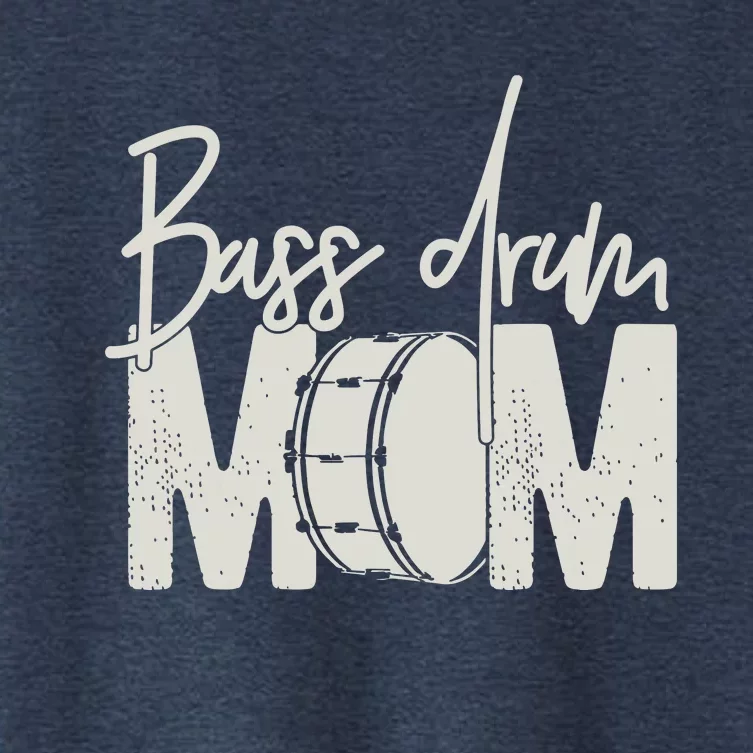 Bass Drum Mom Funny Marching Band For Mothers Day Women's Crop Top Tee