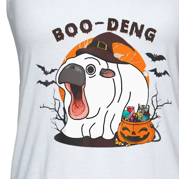 Boo Deng Moo Deng Baby Hippo Funny Halloween Animals Ladies Essential Flowy Tank