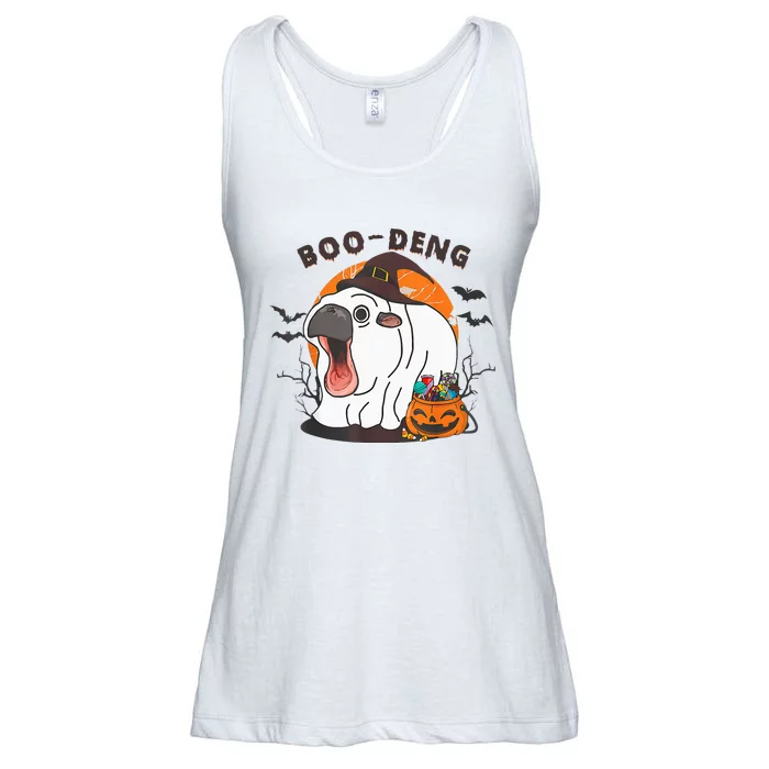 Boo Deng Moo Deng Baby Hippo Funny Halloween Animals Ladies Essential Flowy Tank