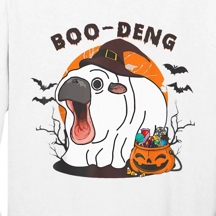 Boo Deng Moo Deng Baby Hippo Funny Halloween Animals Tall Long Sleeve T-Shirt