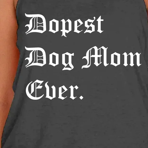 Best Dog MOM Ever, Pet Lover, Dog Lover, Pet Owner Women's Knotted Racerback Tank