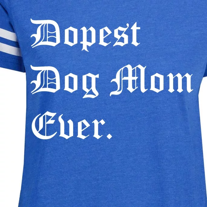 Best Dog MOM Ever, Pet Lover, Dog Lover, Pet Owner Enza Ladies Jersey Football T-Shirt