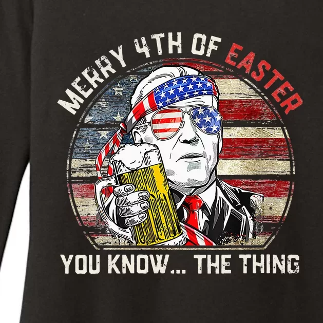 Biden Dazed Merry 4th Of Easter You Know... The Thing Funny Womens CVC Long Sleeve Shirt