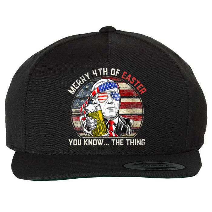 Biden Dazed Merry 4th Of Easter You Know... The Thing Funny Wool Snapback Cap