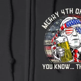 Biden Dazed Merry 4th Of Easter You Know... The Thing Funny Full Zip Hoodie