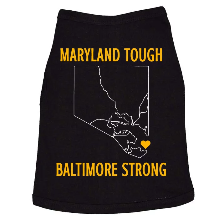 Black Design Maryland Tough Baltimore Strong Doggie Tank