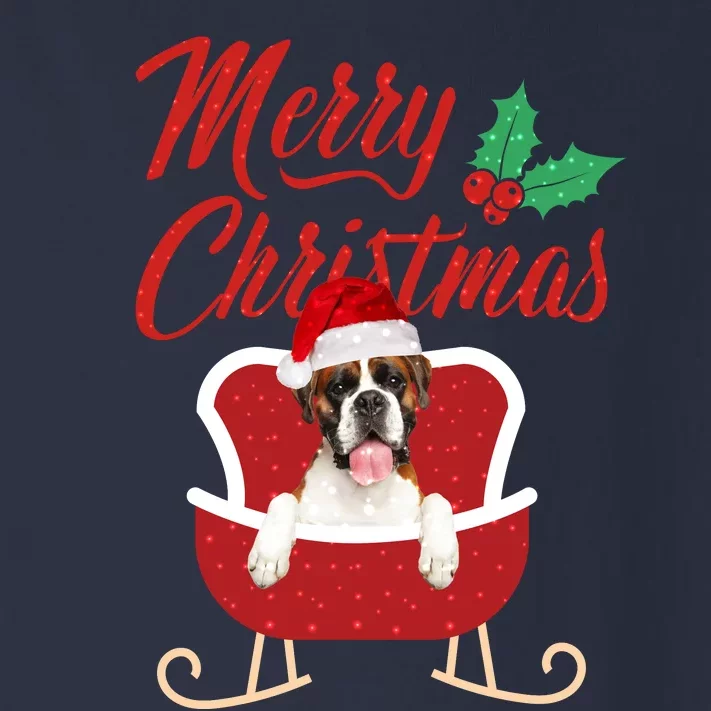 Boxer Dog Merry Christmas Design For The Holiday Season! Toddler Long Sleeve Shirt