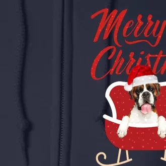 Boxer Dog Merry Christmas Design For The Holiday Season! Full Zip Hoodie