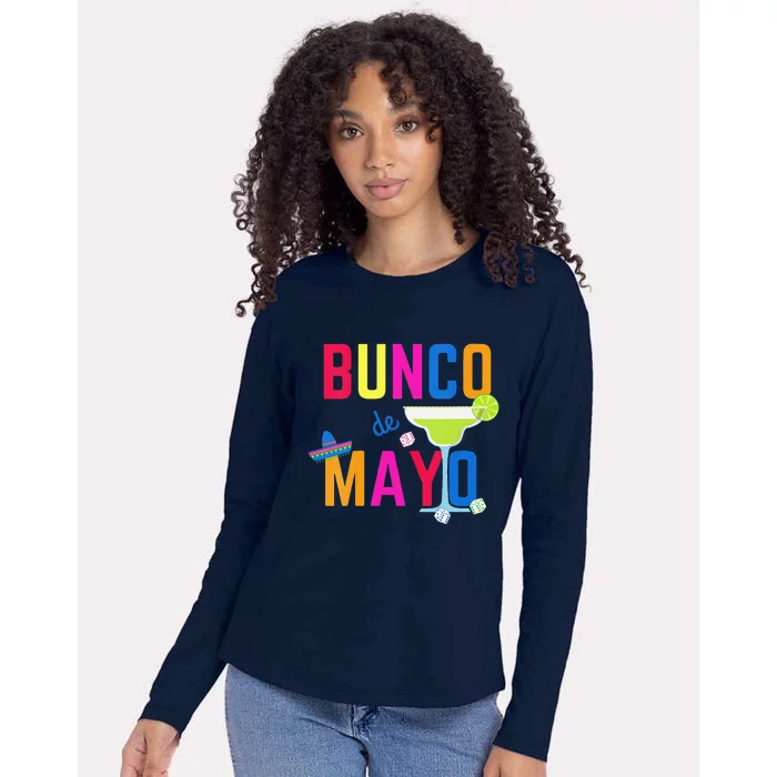 Bunco De Mayo Margarita Dice Cinco De Mayo Womens Cotton Relaxed Long Sleeve T-Shirt