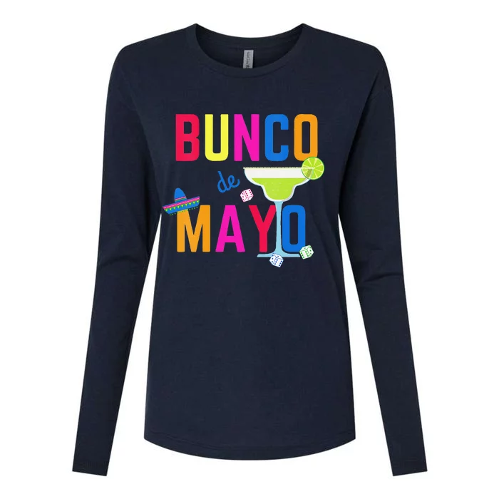 Bunco De Mayo Margarita Dice Cinco De Mayo Womens Cotton Relaxed Long Sleeve T-Shirt