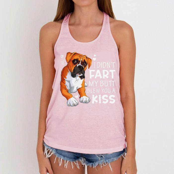 Boxer Dog Mom Dog Dad Funny Dog Lover Mothers Day Women Women's Knotted Racerback Tank