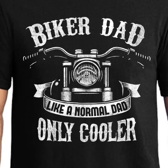 Biker Dad Motorcycle Fathers Day Design For Fathers Gift Pajama Set