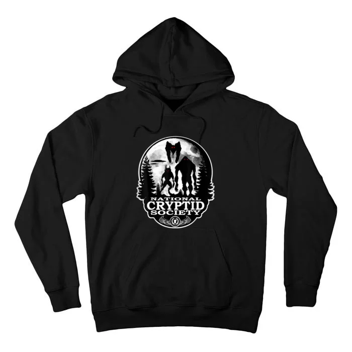 Bigfoot Dogman Mothman UFO; National Cryptid Society Logo Tall Hoodie