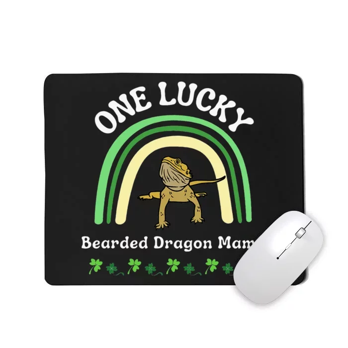 Bearded Dragon Mama Mom Reptile Lizard St Patrick's Day Mousepad