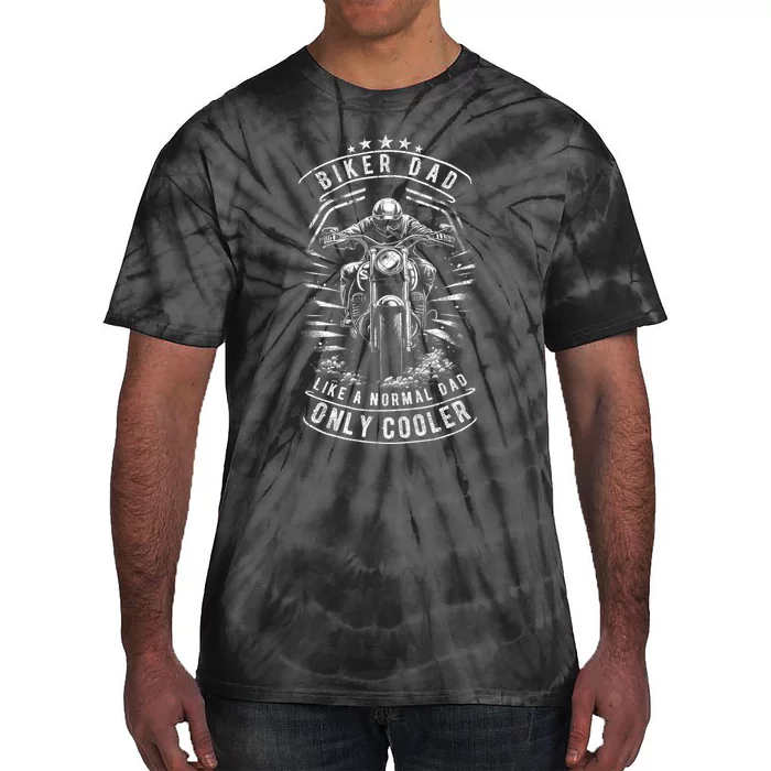 Biker Dad Motorcycle Fathers Day Design For Fathers Tie-Dye T-Shirt