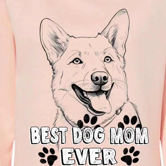 Best Dog Mom Ever Pembroke Welsh Simple Line Art Cute Gift Womens California Wash Sweatshirt