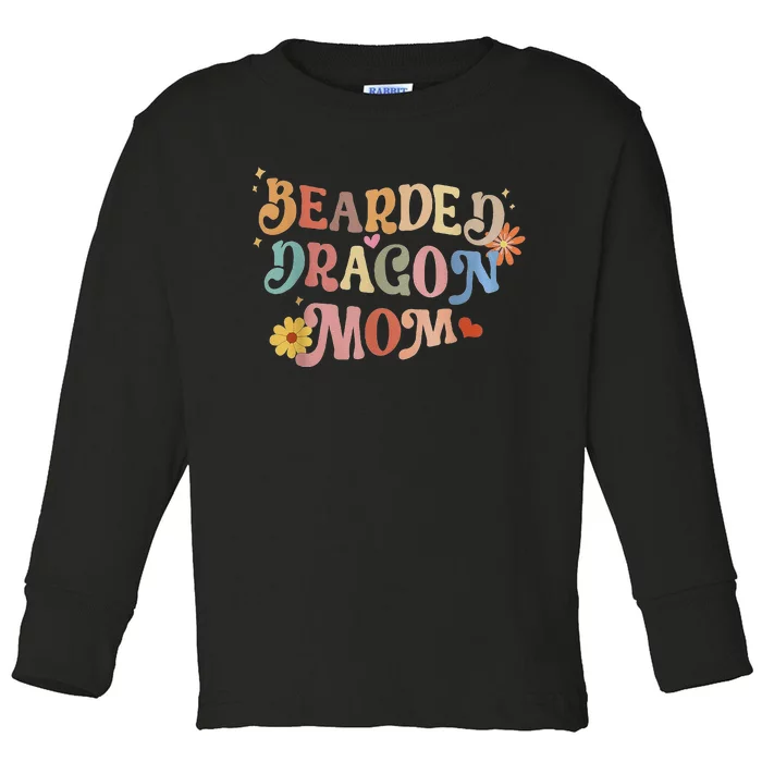 Bearded Dragon Mom Love Funny Presents Toddler Long Sleeve Shirt