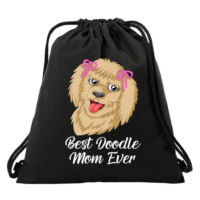 Best Doodle Mom Ever Drawstring Bag