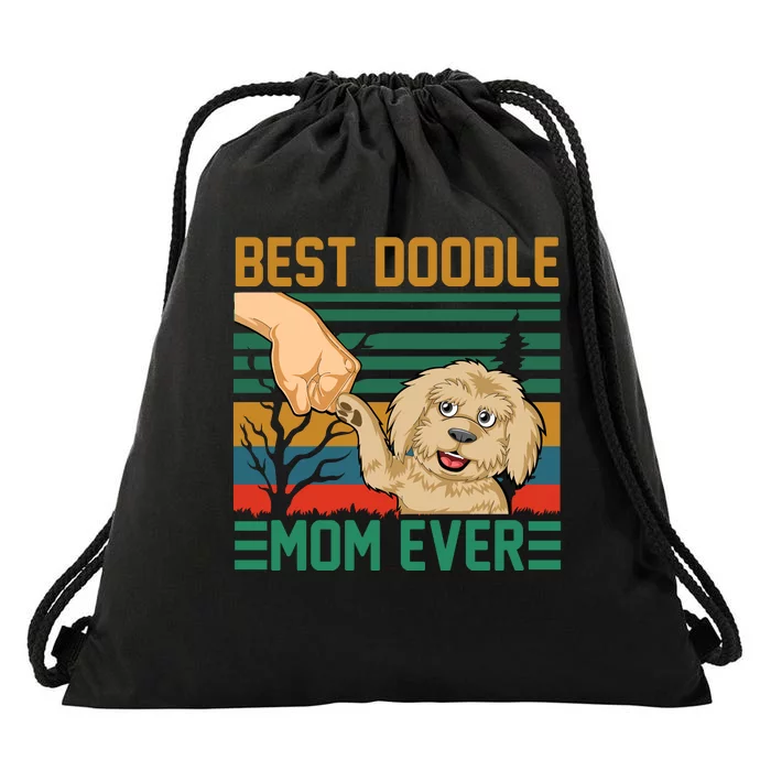 Best Doodle Mom Ever Drawstring Bag