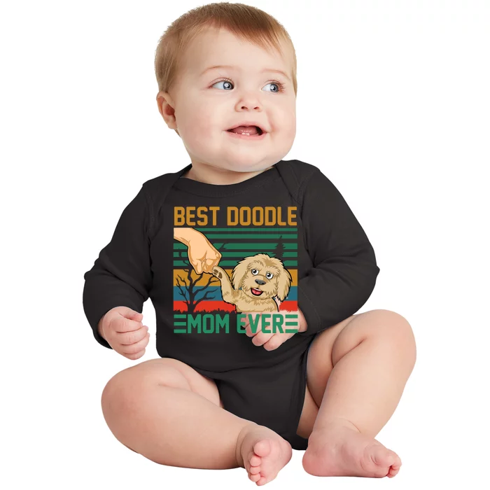 Best Doodle Mom Ever Baby Long Sleeve Bodysuit