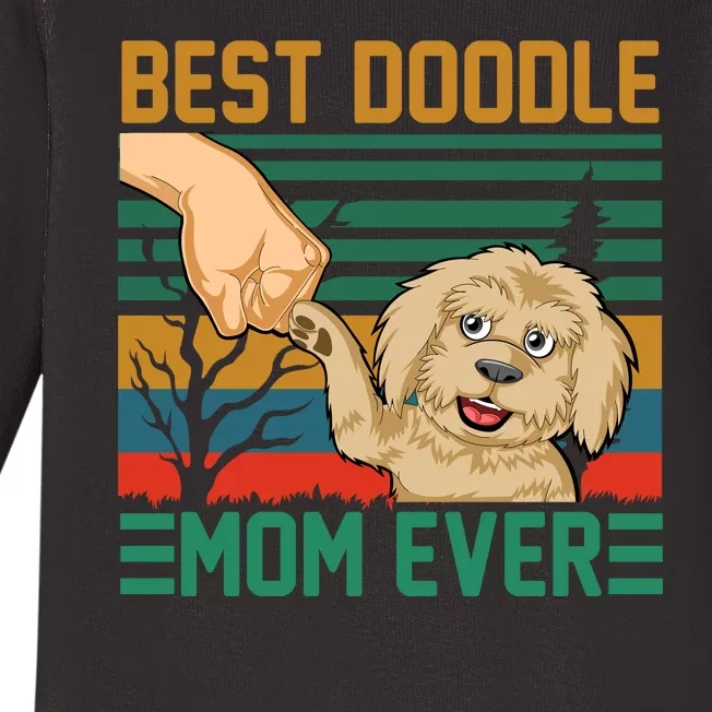 Best Doodle Mom Ever Baby Long Sleeve Bodysuit