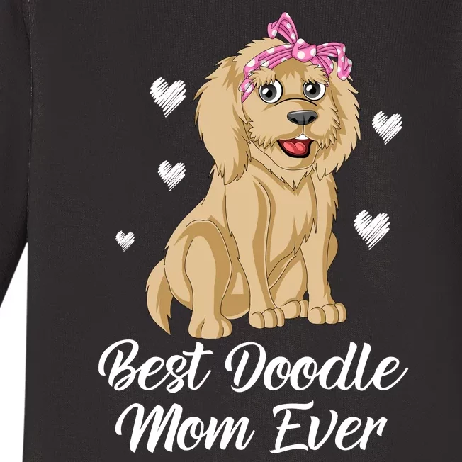 Best Doodle Mom Ever Baby Long Sleeve Bodysuit