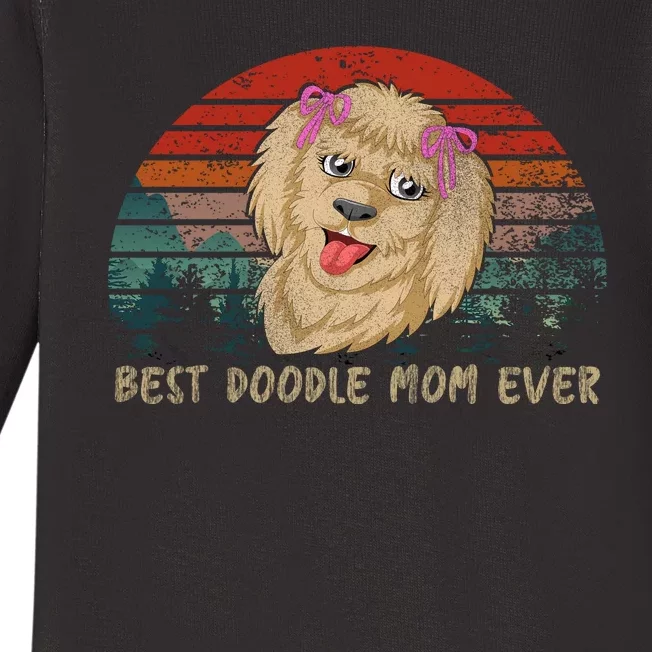 Best Doodle Mom Ever Baby Long Sleeve Bodysuit