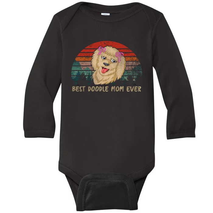 Best Doodle Mom Ever Baby Long Sleeve Bodysuit