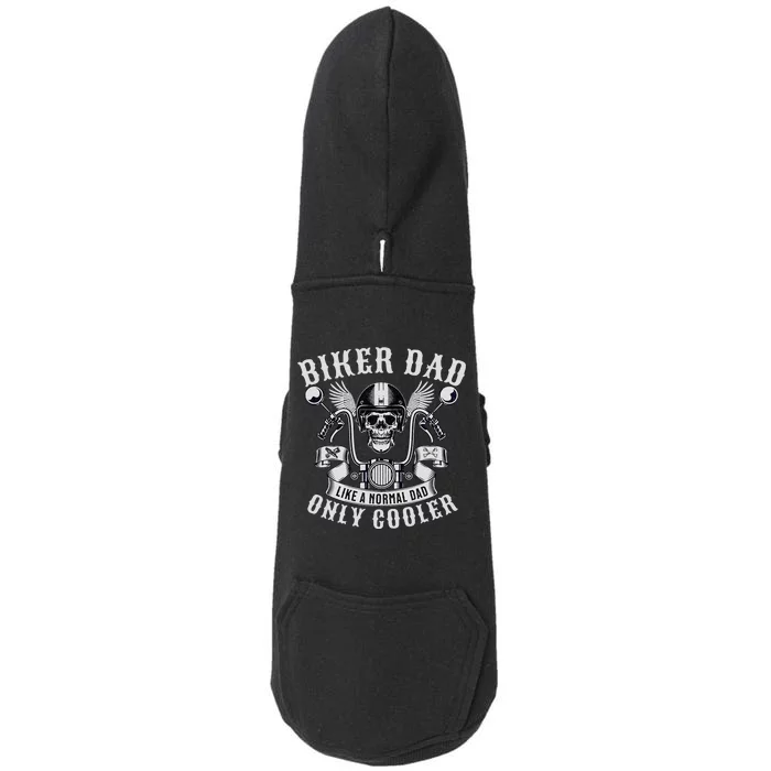 Biker Dad Motorcycle Father Rider Biker Dad Doggie 3-End Fleece Hoodie