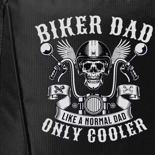 Biker Dad Motorcycle Father Rider Biker Dad City Backpack