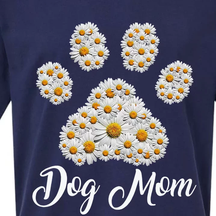 Best Dog Mom Ever Daisy Dog Paw Mother's Day Sueded Cloud Jersey T-Shirt