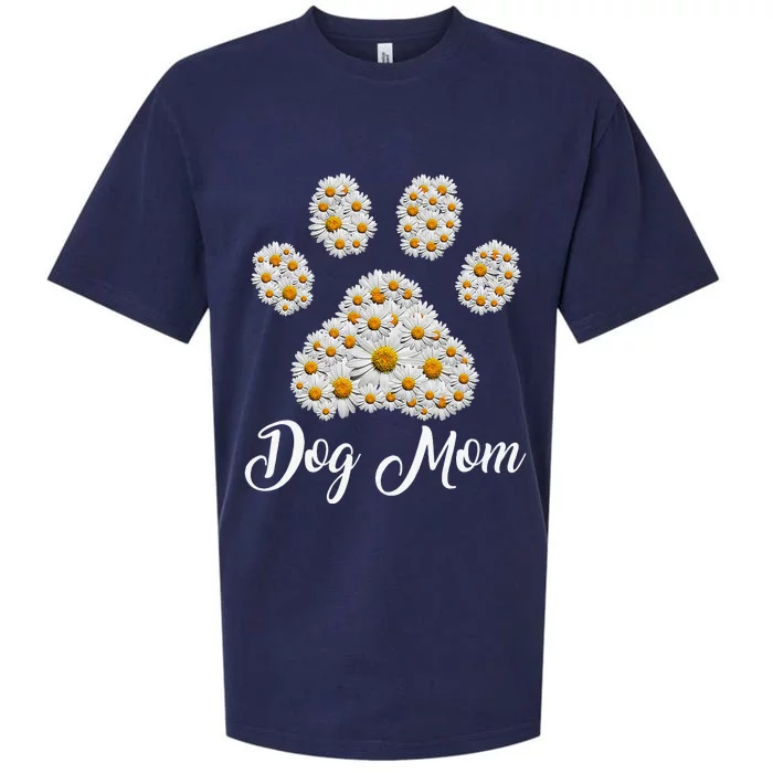 Best Dog Mom Ever Daisy Dog Paw Mother's Day Sueded Cloud Jersey T-Shirt