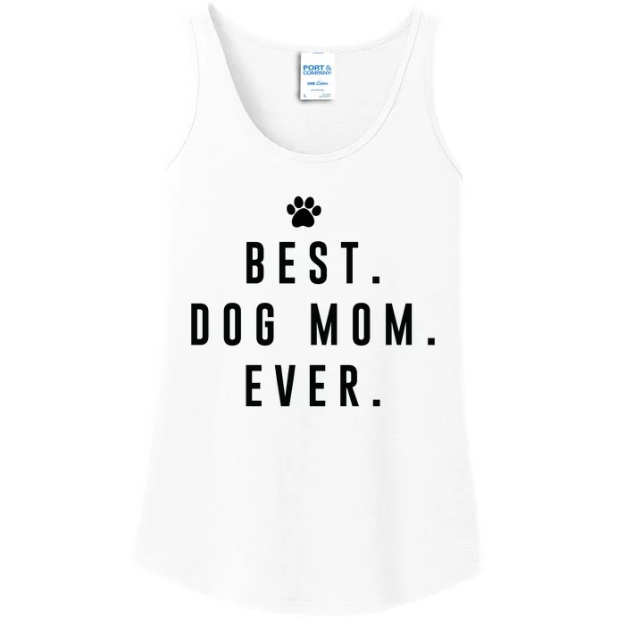 Best Dog Mom Ever Ladies Essential Tank