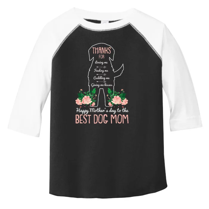 Best Dog Mom Mothers Day Cute Puppy Lover Mama Momma Mommy Toddler Fine Jersey T-Shirt