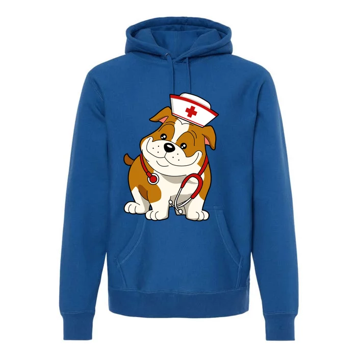 Bulldog Dog Nurse Appreciation International Nurse Day Gift Premium Hoodie