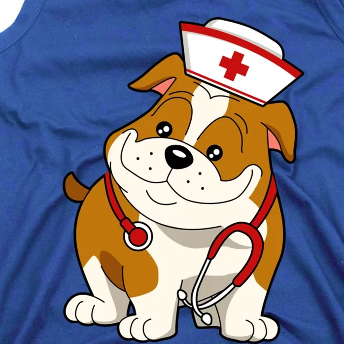 Bulldog Dog Nurse Appreciation International Nurse Day Gift Tank Top