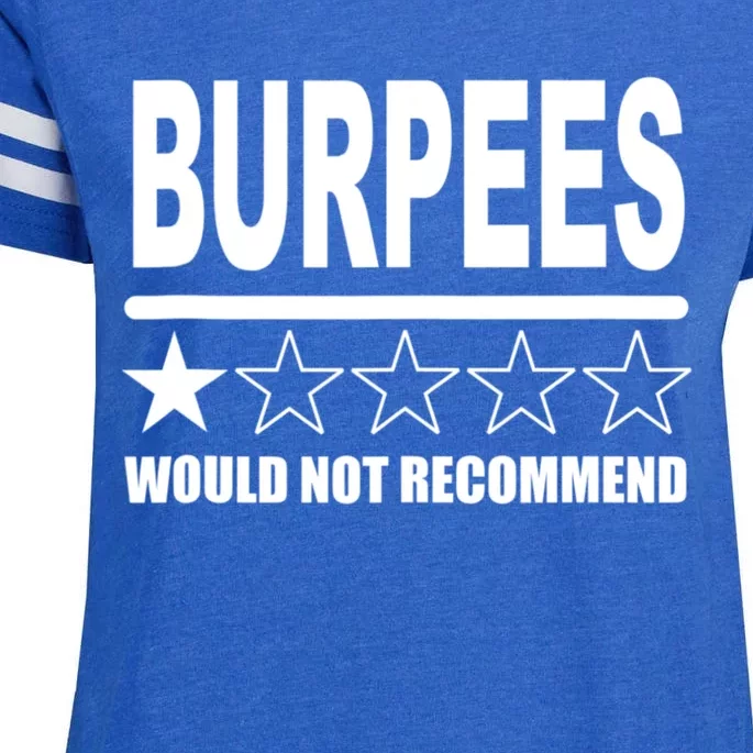 Burpees Do Not Recommend 1 Star Rating Funny Gym Workout Enza Ladies Jersey Football T-Shirt